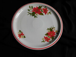 Zsolnay Christmas poinsettia round serving dish 30 cm