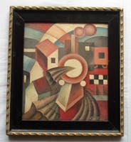Sándor Bortnyik's painting created in the style of the Neue Sachlichkeit and the Cubism
