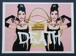 DEATH NYC 'Audrey Hepburn' pop-art/street-art limited litográfia 2022