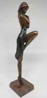 Czobor Sándor "Balerina" c. bronzszobor eredetiségigazolással