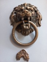 Bronz oroszlán fejes ajtó kopogtató