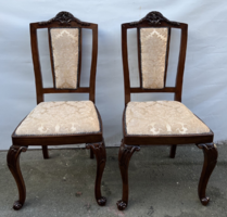 Antik barokk stílusú faragott mintás szék