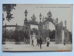 Régi képeslap: Franciaország, Lyon, Parc de la Tete d'Or,  1910-es évek