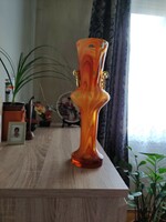 Orange precious glass vase (38 cm)