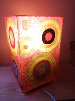 Eredeti, KAYAK mozaik asztali lámpa. 28 x 16 x 16 cm.