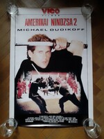 Amerikai ninja nindzsa 2 Michael Dudikoff eredeti mozi film kult plakát gyűjtői ritkaság Vico