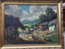 "Nagybányai dombok között"Jó kvalitású  művész,jelzett alkotása a 40-50-es évekből!
