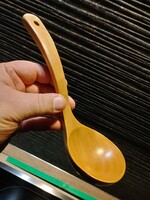 Wooden scoop spoon, take-out spoon