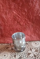 Ezüst pettyes ünnepi üveg mécsestartó pohár karácsonyi dekoráció, ajánljon!