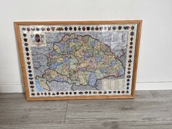 » Map of Great Hungary 1914 « 70x50cm - colorful, beautiful!