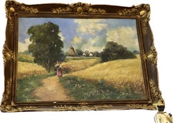 Signed oil painting by István Pabar Parányi in a beautiful frame