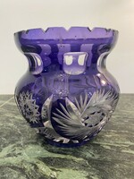 Lila kristály váza