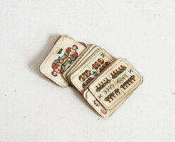 Vintage babaházba való pici kártya pakli 4,5 x 3 cm - Piatnik M. és fiai - bababútor kiegészítők
