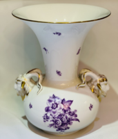 HEREND - “Le bélier” - Herendi váza kos fejekkel.