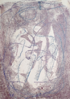 Bruckner Valéria: Absztrakt (akvarell 29,5x21 cm)