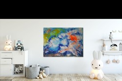 Zsm abstract painting: 40 cm/30 cm canvas, acrylic, I recommend it for a dream children's room