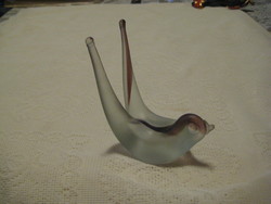 Murano glass bird, interesting, beautiful object, base polished, 11 cm