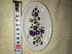 Gyönyörű Zsolnay ibolya mintás porcelán kis tál tálca hibátlan.