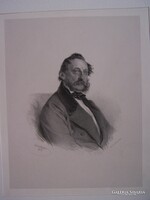 Josef Kriehuber (1800-1876): Fotelben ülő férfi (1858)