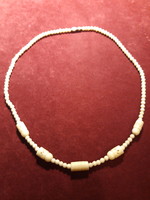 Old, short bone necklace - 45 cm
