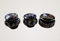 Görög porcelán kis pipere tégelyek krémnek,  darabra, 2.500/db. összesen 3 db. van
