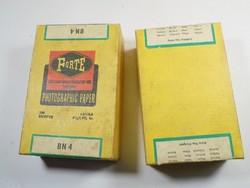 Retro régi Forte Vác fotó fotópapíros doboz-Forte Bromofort Bromide BN 4 Photograpic paper-kb1970-80