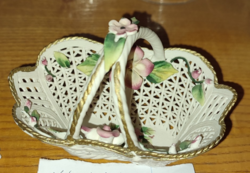 Kézzel készített díszkosár porcelán