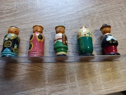 A curiosity! A collection of 122-year-old kokeshi Japanese wooden dolls made of ebony