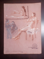 Andor Kristófi Krisztics: file study on sandpaper (33.5x45 cm)