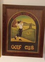 Golf témájú nagy nosztalgia falikép 47 cm x 57 cm