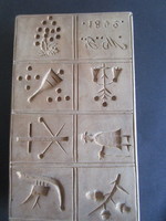 1806 Gingerbread shape baking dish sharp - deep contour wooden carved ancient pattern Hungarian handwork
