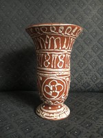 Gorka gauze vase with a very nice buttermilk pattern