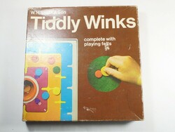 Retro old tiddly winks board game in a paper box - manufacturer: w.H. Smith & son