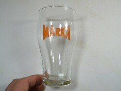 Retro Márka üdítő üveg pohár - kb. 1970-1980-as évek
