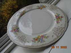 Klosterle TK Thun Barokk cseh virágcsokros jelzett,számozott tál 26 cm