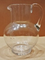 Antique blown folk jug with split bottom