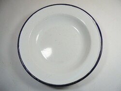 Retro régi zománcozott tál tányér mélytányér - Budafok - 22 cm átmérő