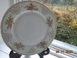 Klosterle TK Thun Barokk cseh virágcsokros,jelzett számozott tál 26 cm