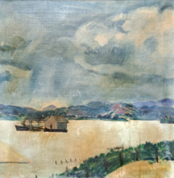 Biai-Föglein István (1905 - 1974): Vízimalom (olaj, vászon 48x48 cm)