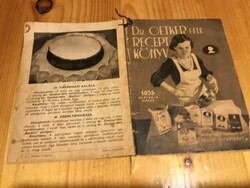 Antique dr. Oetker's recipe book from 1935