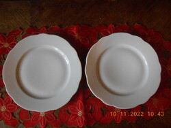 Zsolnay antik, fehér lapos tányér