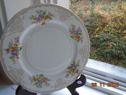 Klosterle TK Thun Barokk cseh virágcsokros,jelzett ,számozott tál 23,5 cm