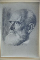 Karl Bauer: Self-Portrait of a Man with a Moodful Expression