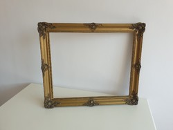 Vintage régi nagy 71 x 61 cm blondel kép keret tükörkeret képkeret tükör keret