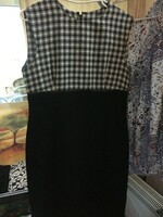 Black and white tight-fitting, short, very modern stretchy dress, size M/L