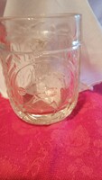 Children's glass jar from the past with dwarf decoration