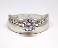 White gold solitaire ring (zal-au108102)