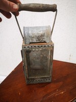 Original World War 2 lamp with candle holder, imperial marked, bunker or railway lamp.