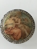Sálcsat barokkos jelenettel, 3,5 cm átmérő