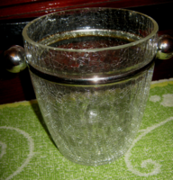 Fátyolüveg  repesztett üveg pezsgős vödör
